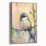 Framed canvas wall art showcasing a silver side view, featuring intricate patterns and vibrant colors, ideal for modern home decor or art collections.