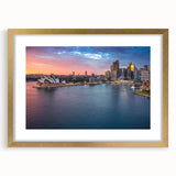 Extra large abstract art print in vibrant blue and orange tones on canvas, suited for living room decor.