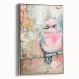 Framed canvas art showcasing an elegant silver border, depicting a serene landscape scene with vibrant colors, ideal for modern home decor and art enthusiasts.