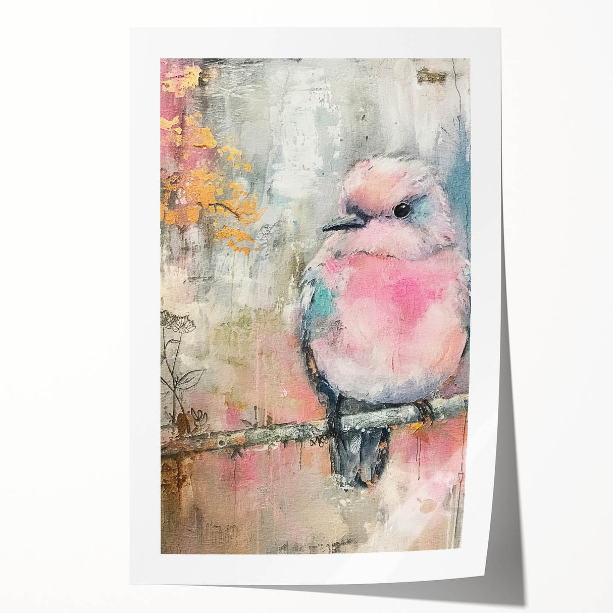 Rolled canvas print showcasing vibrant African tribal wall art design, featuring intricate patterns and colors, securely packaged in a protective cardboard tube.