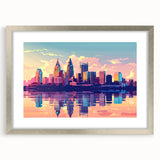 Textured abstract art print in muted gray and blue tones on canvas, suitable for bedroom wall decor.