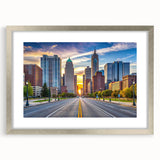 Textured abstract art print in muted gray and blue tones on canvas, suitable for modern bedroom ambiance.