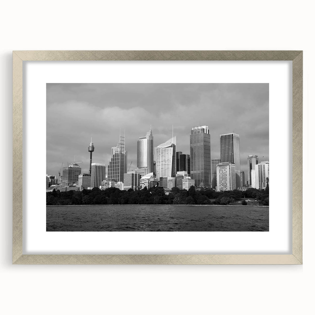 Textured abstract art print in muted gray and blue tones on canvas, suitable for modern bedroom decor.