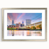 Textured abstract art print in muted gray and blue tones on canvas, ideal for modern bedroom ambiance.