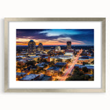 Textured abstract art print in muted blue and gray tones on rolled canvas, suitable for bedroom wall decor.