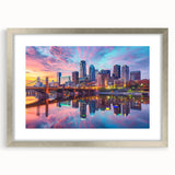 Textured abstract art print in muted gray and blue tones on canvas, ideal for modern bedroom ambiance.