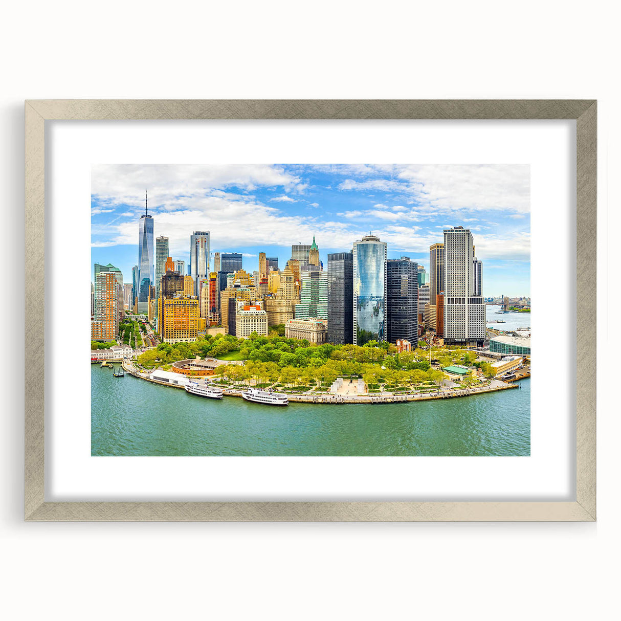 Textured abstract art print in muted gray and blue tones on canvas, suitable for modern bedroom decor.