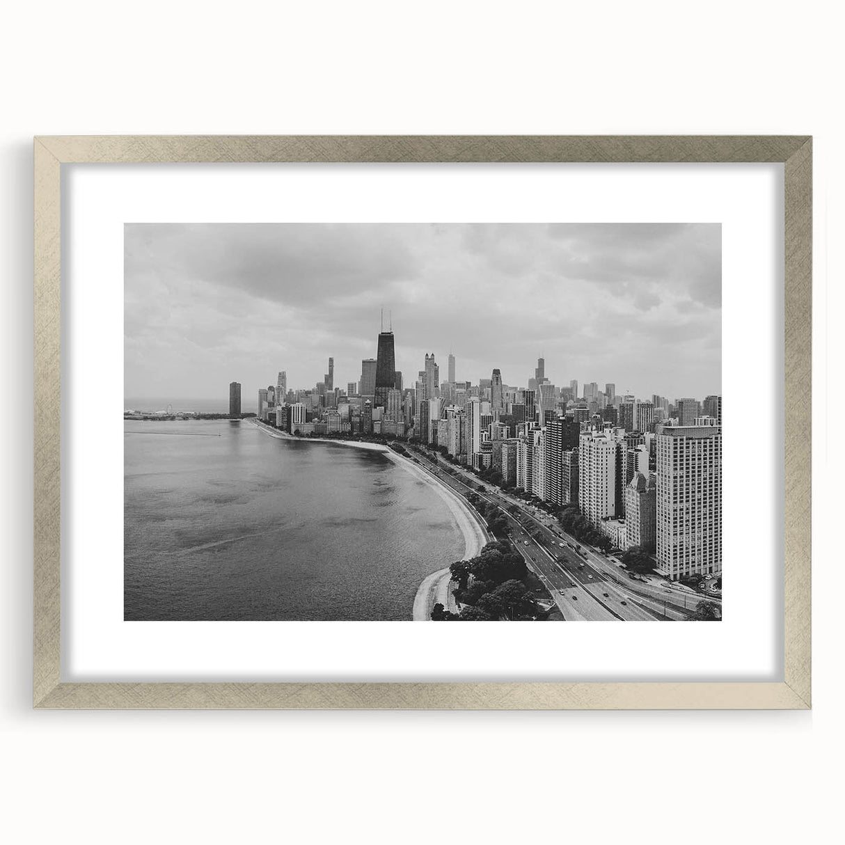 Textured abstract art print in muted gray and blue tones on canvas, suitable for modern bedroom decor.