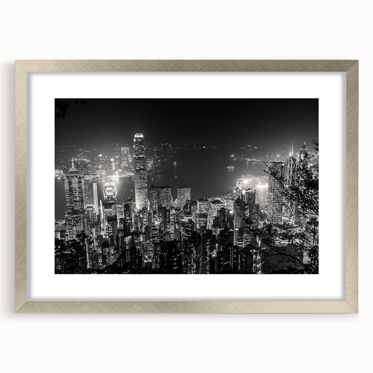 Textured abstract art print in muted gray and blue tones on canvas, suitable for modern bedroom ambiance.