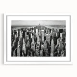 Abstract art print featuring swirling blue and gray tones on canvas.