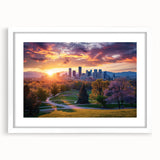 Abstract art print featuring swirling blue and gray tones on canvas, suitable for modern bedroom or dining room decor.