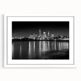 Abstract art print featuring swirling blue and gold patterns on canvas, suitable for enhancing dining room or bedroom walls.