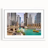 Abstract art print featuring swirling blue and white patterns on canvas, suitable for modern bedroom or dining room decor.