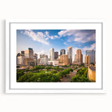 Abstract art print featuring swirling blue and white patterns on canvas, suitable for dining room or bedroom decor.