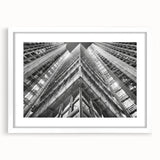 Abstract art print featuring swirling blue and gray tones on canvas, suitable for bedroom or dining room decor.