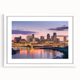 Abstract art print featuring swirling blue and teal patterns on canvas, ideal for modern dining room decor.