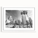 Abstract art print featuring swirling blue and gray hues on canvas, suitable for bedroom or dining room decor.