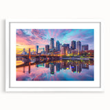 Abstract art print featuring swirling blue and gray tones on canvas, suitable for bedroom or dining room decor.