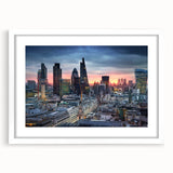 Abstract art print featuring swirling blue and white patterns on canvas, ideal for modern bedroom or dining room decor.