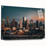 Large abstract wall art in blue and gray tones on canvas, suitable for bedroom or dining room decor.