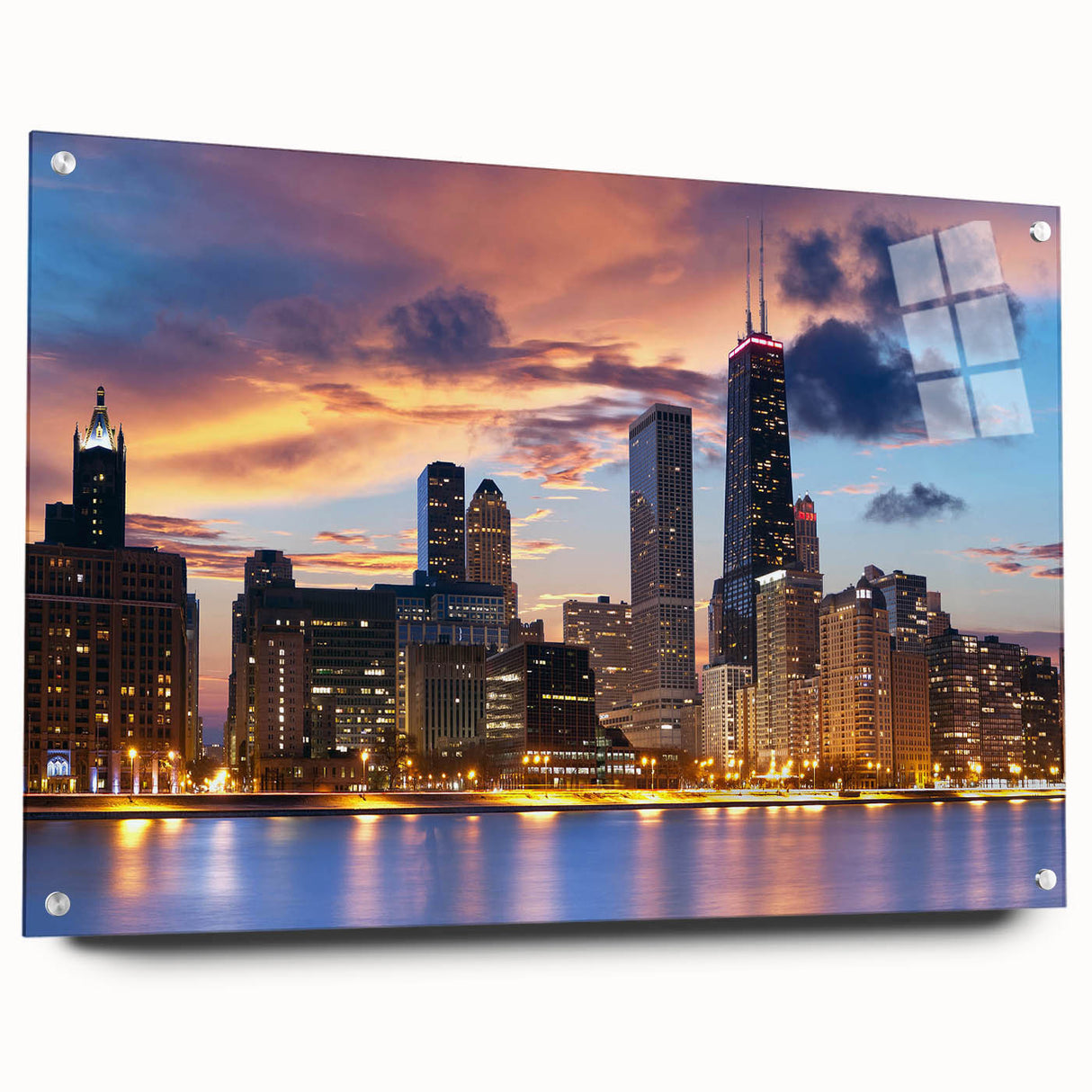 Large abstract wall art on canvas featuring swirling blue and gray tones, ideal for modern bedroom or dining room decor.