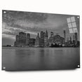 Large abstract wall art on canvas featuring swirling blue and gray tones, ideal for bedroom or dining room decor.
