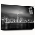 Large abstract wall art featuring swirling blue and gray tones on canvas, ideal for modern dining room decor.