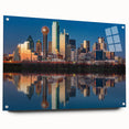 Large abstract wall art in vibrant blue and orange tones on canvas, suitable for bedroom or dining room decor.