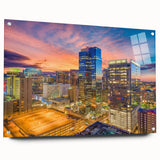 Large abstract wall art in vibrant red and orange tones on canvas, ideal for modern bedroom or dining room ambiance.