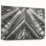 Large abstract wall art featuring swirling blue and gray hues on canvas, suitable for bedroom or dining room decor.