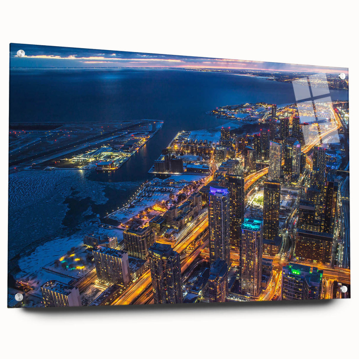 Large abstract wall art featuring swirls of blue and gray on canvas, ideal for modern bedroom or dining room decor.