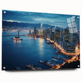 Large abstract wall art featuring swirling blue and gray tones on canvas, suitable for bedroom or dining room decor.