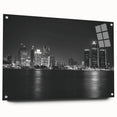 Large abstract wall art featuring swirling blue and gray tones on canvas, suitable for bedroom or dining room decor.