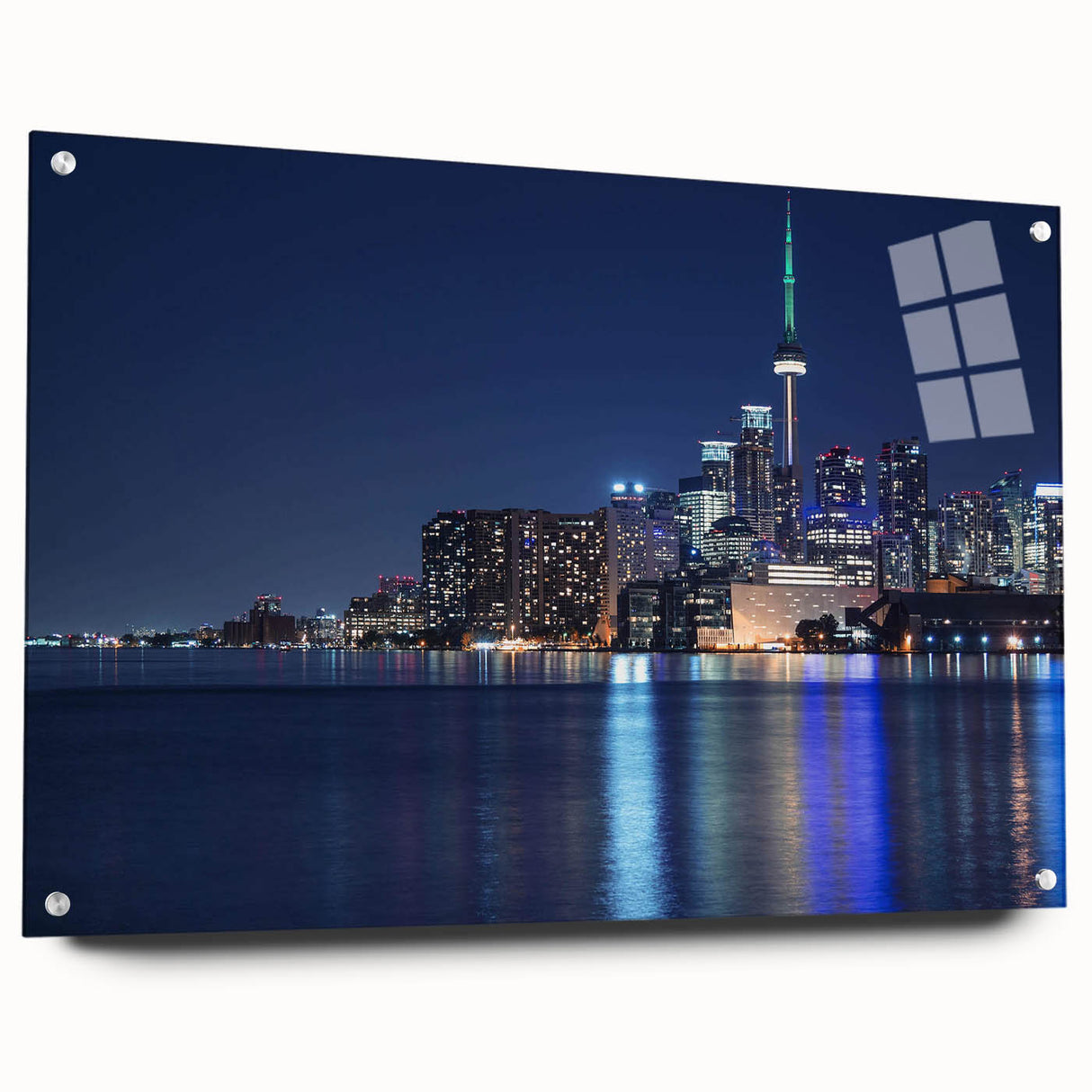 Large abstract wall art in vibrant blue and green tones on canvas, suitable for bedroom or dining room decor.