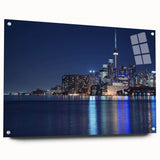 Large abstract wall art in vibrant blue and green tones on canvas, suitable for bedroom or dining room decor.