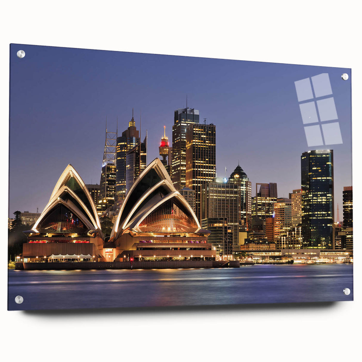 Large abstract wall art in blue and gray tones on canvas, suitable for bedroom or dining room decor.