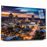 Large abstract wall art in muted gray and blue tones on canvas, suitable for bedroom or dining room decor.