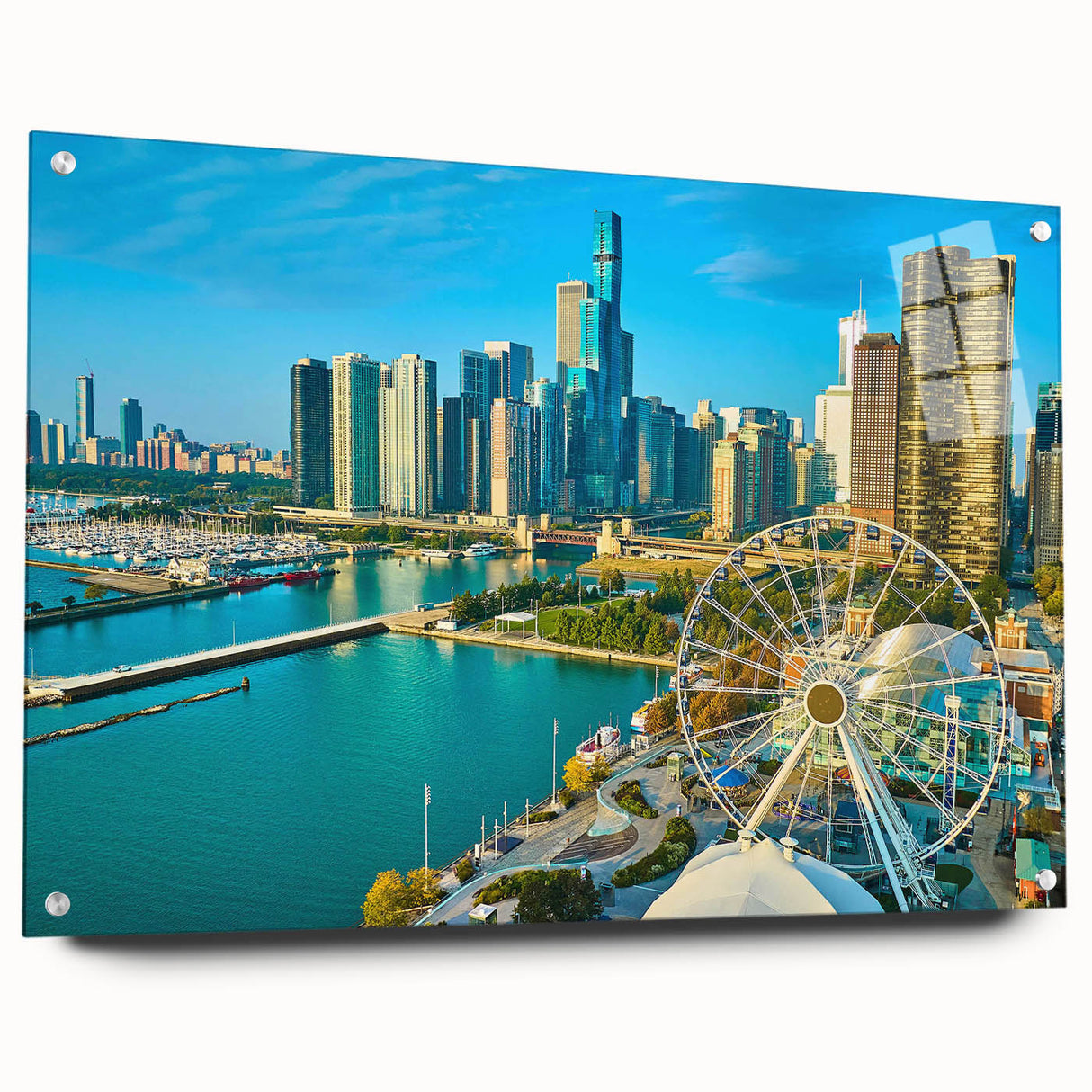 Large abstract wall art featuring swirling blue and white tones on canvas, suitable for bedroom or dining room decor.
