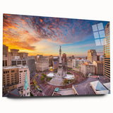 Large abstract wall art featuring swirling blue and grey tones on canvas, ideal for modern bedroom or dining room decor.