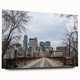 Large abstract wall art in muted gray and blue tones on canvas, suitable for bedroom or dining room decor.