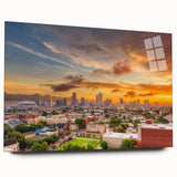 Large abstract wall art featuring swirling blue and silver tones on canvas, suitable for bedroom or dining room decor.