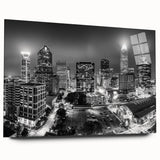 Large abstract wall art in muted gray and blue tones on canvas, suitable for bedroom or dining room decor.
