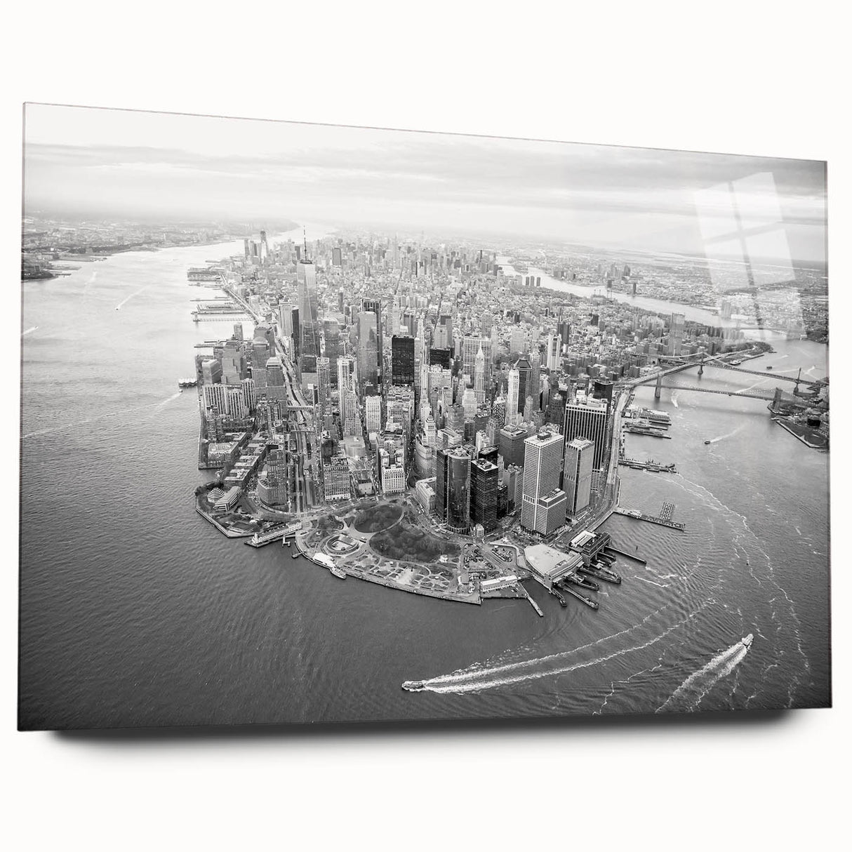 Large abstract wall art in muted blue and gray tones on canvas, ideal for modern bedroom or dining room ambiance.