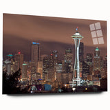 Large abstract wall art featuring swirling blue and gray tones on canvas, suitable for bedroom or dining room decor.