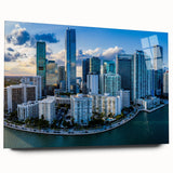 Large abstract wall art in vibrant blue and orange tones on canvas, ideal for modern bedroom or dining room ambiance.