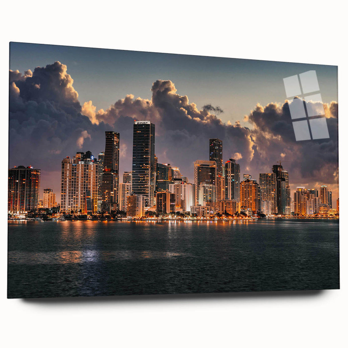 Large abstract wall art in vibrant blue and orange tones on canvas, suitable for bedroom or dining room decor.