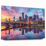 Large abstract wall art in muted gray and blue tones on canvas, ideal for bedroom or dining room decor.