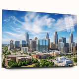 Large abstract wall art in vibrant blue and orange hues on canvas, suitable for bedroom or dining room decor.