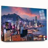 Large abstract wall art in vibrant red and orange tones on canvas, ideal for modern bedroom or dining room ambiance.