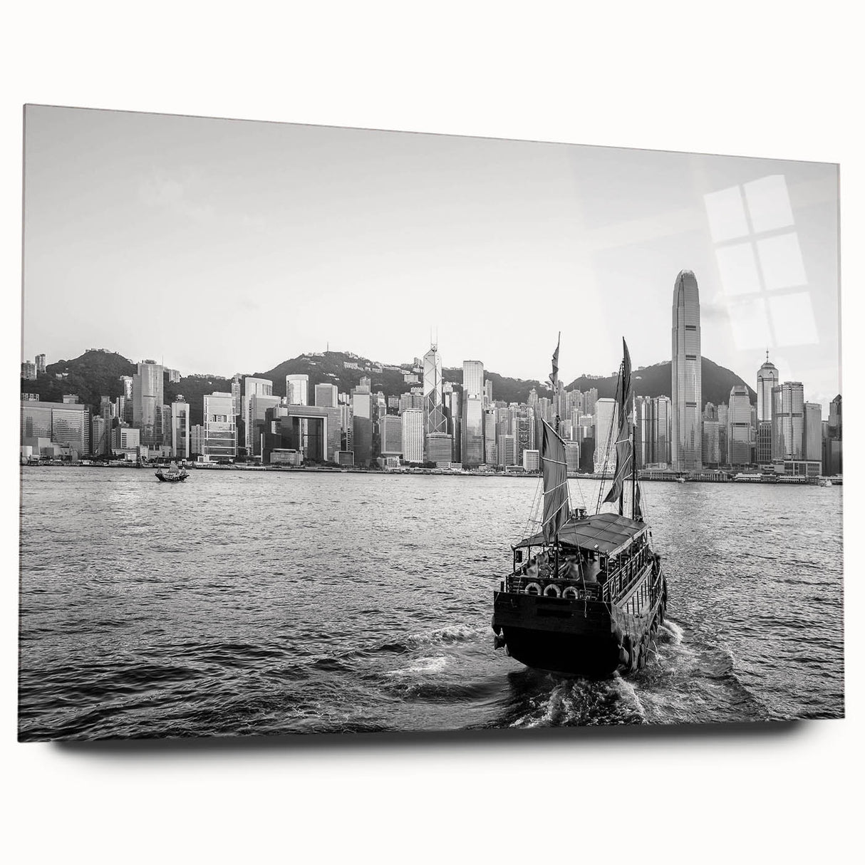 Large abstract wall art in muted gray and blue tones on canvas, suitable for bedroom or dining room decor.